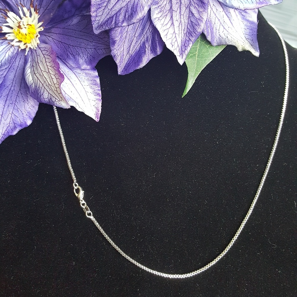 22"  Sterling Silver  Box Chain